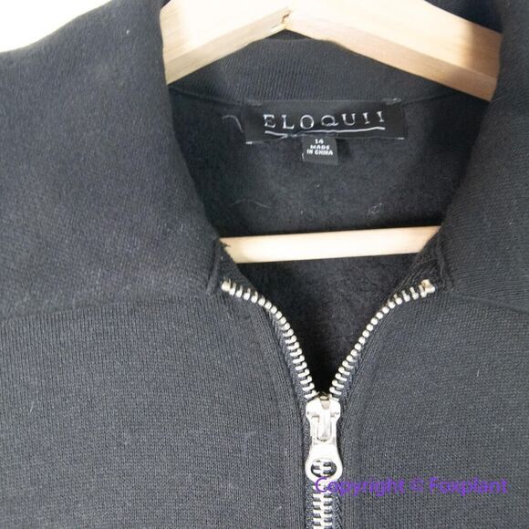 New! Eloquii black fleece jumpsuit, size 14 - Picture 5 of 16